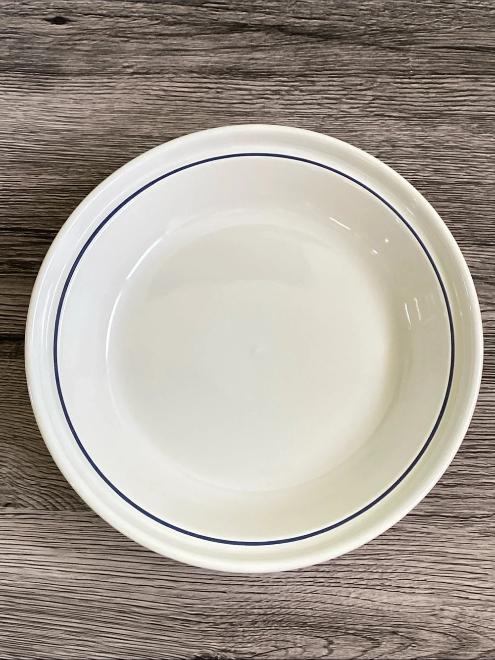 Longaberger Pottery Woven Traditions Heritage Blue 10 inch Pie Plate - Picture 6 of 8